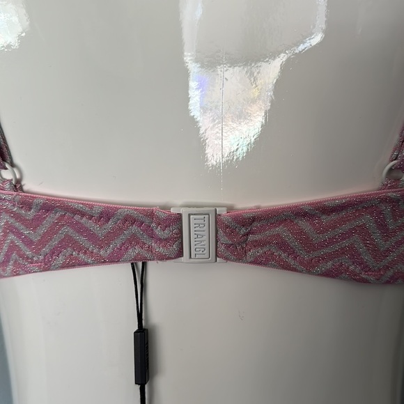 Pink and white sparkle Bathing suit top - Picture 6 of 8